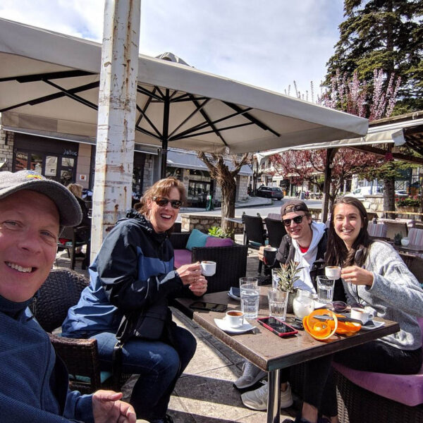 people drinks coffee private tours agency