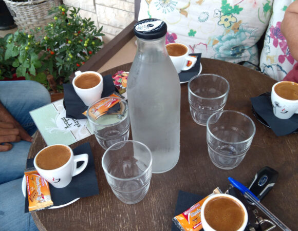 drinks coffee people