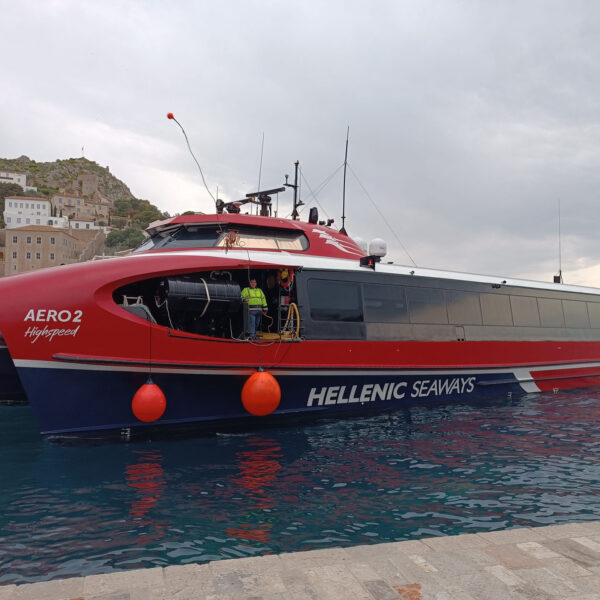 hydra island port speedboat ferry