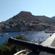 hydra island port boats