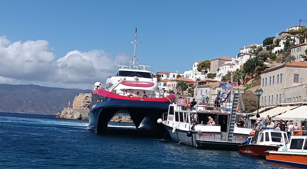 Hydra island boat
